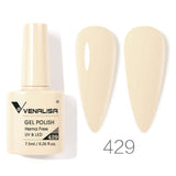 Lianfudai Venalisa Nail Gel Polish Jelly Color HEMA FREE Nude Pink Semi Permanent Soak Off UVLED Gel Nail Polish Sparkle Gel Varnish