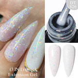 Lianfudai  7ml Dark Nude Rubber Base Gel Nail Polish Semi Permanent UV Gel LED Nail Art Varnish For Nails Manicure DIY Design