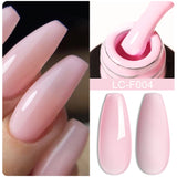 Lianfudai 15ML Quick Nail Extension Gel Glitter Pink Vernis Semi Permanent UV Gel Nail Polish Nail Art Prolong Construction Gel