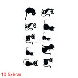 Lianfudai Waterproof Temporary Tattoo Sticker Cat Fox Animal Fake Tatto Flash Tatoo Neck Hand Back Foot Shoulder for Kids Women Men