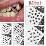 Lianfudai 3pcs/box Tooth Gem Strass Dentaire Black Crystal Diamond Ornament Teeth Jewelry Denture Acrylic Teeth Tooth Gem Stones