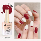 Lianfudai 15ml Wine Cherry Red Jelly Gel Nail Polish Christmas Nails Art Gel Polish Translucent Nail Gel for Winter Manicure Art