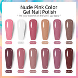 Lianfudai Gel Nail Polish 15ml Nude Pink Color Series Gel Nail Varnish DIY UV Gel Polish Nail Art Manicure Gellak Design Lacquer