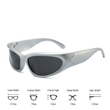 Lianfudai Y2k New Punk Sports Sunglasses For Men Women Luxury Brand Designer Sun Glasses Men's Fashion Vintage Shades UV400 Goggle Eyewear