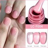 Lianfudai 7ML Jelly Pink Peach Quick Extension Gel Nail Polish Nude Transparent Color Finger Prolong Rubber Base Construction Gel