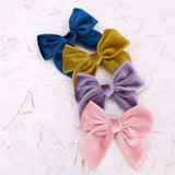 Lianfudai Small Velvet Fable Bow Hair Clips for Toddler Baby Girl Kids Christmas Velvet Hair Bow Alligator Clips Accessories