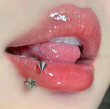 Lianfudai Punk Trendy Cool Pentagram Pointed Cone Lip Ring Horseshoe Ring Titanium Steel Balls Star Labret Piercing Earring Helix Jewelry