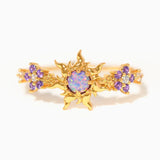 Lianfudai New Sweet Colorful Zircon Flower Animal Princess Open Adjustable Ring For Women Girls Cute Fshion Jewelry Gift