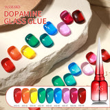 Lianfudai AS Jelly Gel Nail Polish Red Crystal Translucent Dull Color Nail Art Gel Semi Permanent Varnish Soak Off UV LED Gel Polish