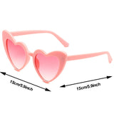 Lianfudai Summer Beach Sunglasses Women  Fashion Heart Shaped Glasses Girls Night Gift Bride To Be Glasses