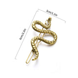 Lianfudai Gothic Punk  Metal Snake Medusa Hairpin Hair Clip for Women Side Bangs Holder Girls Retro Barrettes Jewelry Headwear Accessories