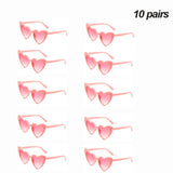 Lianfudai Summer Beach Sunglasses Women  Fashion Heart Shaped Glasses Girls Night Gift Bride To Be Glasses