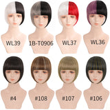 Lianfudai Synthetic Fake Hair Bangs Hair Clips For Extensions Natural Straigth Black Invisible Wig Women Natural Neat Hair Bang