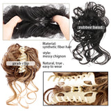 Lianfudai Synthetic Curly Chignon Messy Bun Ponytails Hairpiece Extensions For Elastic Hair Band Hair Accessories For Women Curly Hair