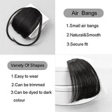 Lianfudai Synthetic Fake Hair Bangs Hair Clips For Extensions Natural Straigth Black Invisible Wig Women Natural Neat Hair Bang