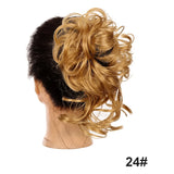 Lianfudai Synthetic Curly Chignon Messy Bun Ponytails Hairpiece Extensions For Elastic Hair Band Hair Accessories For Women Curly Hair