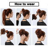 Lianfudai Synthetic Curly Chignon Messy Bun Ponytails Hairpiece Extensions For Elastic Hair Band Hair Accessories For Women Curly Hair