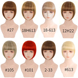 Lianfudai Synthetic Fake Hair Bangs Hair Clips For Extensions Natural Straigth Black Invisible Wig Women Natural Neat Hair Bang