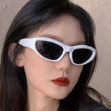 Lianfudai  Y2K Sports Punk Sunglasses New Women Men Fashion Oval Sun Glasses Retro Goggle UV400 Colorful Mirror Eyewear Glasses