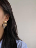 Lianfudai 2024 New Original Stylish Mask Tassels Earrings