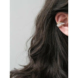 Lianfudai 2024 New 1PC Retro Simple Multi-Layer Ear Clip Earrings