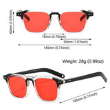 Lianfudai Remotenasa UV400 Square Sunglasses Trendy Vintage Cool Hip Hop Shades Retro Eyewear for Women & Men Glasses