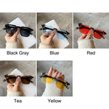 Lianfudai Remotenasa UV400 Square Sunglasses Trendy Vintage Cool Hip Hop Shades Retro Eyewear for Women & Men Glasses