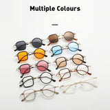 Lianfudai  UV400 Square Round Sunglasses Retro Clear Unique Y2K Eyewear Ocean Lens Shades for Women Glasses