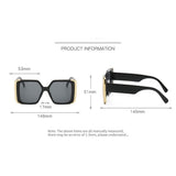 Lianfudai  New Fashion Large Frame Sunglasses Simple Women Men Square Sun Glasses Uv400 Eyewear Retro Gold Rimmed Eyeglasses Glasses