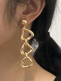 Lianfudai 2024 New Baroque Vacation Vintage Alloy Earrings