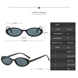 Lianfudai  New Retro Cat Eye Sunglasses Fashion Candy Color Oval Frame Sun Glasses Women Men Small Frame UV400 Shades Eyewear Glasses