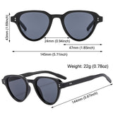 Lianfudai Remotenasa New Oval Sun Glasses Vintage Popular UV400 Protection Black Shades Fashion Retro Sunglasses Beach/Travel/Streetwear Glasses