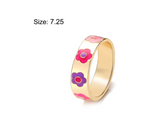 Lianfudai Christmas gifts ideas Jewelry New Colorful Adjustable Ring for Women Glossy Love Heart Rings Peach Heart Ring Exquisite Y2k Trend Jewelry