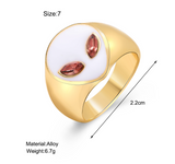 Lianfudai Christmas gifts ideas Jewelry New Colorful Adjustable Ring for Women Glossy Love Heart Rings Peach Heart Ring Exquisite Y2k Trend Jewelry