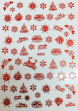 Lianfudai Christmas gifts ideas Merry Christmas Nail Art Decals Decoration Self Adhesive Nail Art Stickers Manicure Design White Snow Sticker for Nail Design
