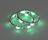 Lianfudai 1 pcs Couple Rings Luminous Ring for Women Men Glowing In Dark Heart Lover Wedding Bands Women Girls Jewelry Gift Accessories