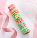 Lianfudai gifts for kids  50Pcs/Lot Fashion Girl Colorful 3cm Elastic Rubber Bands Children's Nylon Hair Ties Head Rope Fashion Hair Ring Hair Accessories