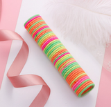 Lianfudai gifts for kids  50Pcs/Lot Fashion Girl Colorful 3cm Elastic Rubber Bands Children's Nylon Hair Ties Head Rope Fashion Hair Ring Hair Accessories