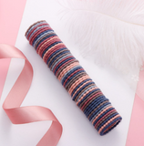 Lianfudai gifts for kids  50Pcs/Lot Fashion Girl Colorful 3cm Elastic Rubber Bands Children's Nylon Hair Ties Head Rope Fashion Hair Ring Hair Accessories