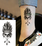 Lianfudai  Christmas Waterproof Temporary Tattoo Sticker black machine gun tatto flash tatoo fake tattoos for men women