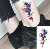 Lianfudai  Christmas Waterproof Temporary Tattoo Sticker black machine gun tatto flash tatoo fake tattoos for men women