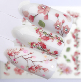 Lianfudai  gifts for women FWC 1 PC Summer Flower Series Nail Water Decals Cute Cat Pattern Tranfer Sticker Flamingo Fruit Nail Art Decoration