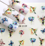 Lianfudai  gifts for women FWC 1 PC Summer Flower Series Nail Water Decals Cute Cat Pattern Tranfer Sticker Flamingo Fruit Nail Art Decoration