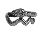Lianfudai jewelry gifts for women hot sale new Retro Punk Snake Dragon Ring for Men Women Exaggerated Antique Siver Color Opening Adjustable Rings Anillo Hombre Bijoux