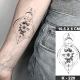 Lianfudai gifts for men Waterproof Temporary Tattoo Sticker Small Simple Line Flower Flash Tatoo Cute Leaf Finger Wrist Fake Tatto For  Body Art Women