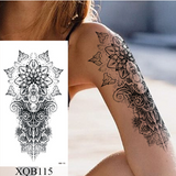 Lianfudai Waterproof Temporary Tattoo Sticker Flower Rose Flash Tattoos Lalash Tattoos Snake Lion Body Art Arm Fake Sleeve Tatoo Women