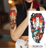 Lianfudai Waterproof Temporary Tattoo Sticker Flower Rose Flash Tattoos Lalash Tattoos Snake Lion Body Art Arm Fake Sleeve Tatoo Women