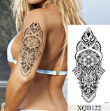 Lianfudai Waterproof Temporary Tattoo Sticker Flower Rose Flash Tattoos Lalash Tattoos Snake Lion Body Art Arm Fake Sleeve Tatoo Women