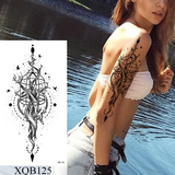 Lianfudai Waterproof Temporary Tattoo Sticker Flower Rose Flash Tattoos Lalash Tattoos Snake Lion Body Art Arm Fake Sleeve Tatoo Women