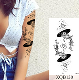 Lianfudai Waterproof Temporary Tattoo Sticker Flower Rose Flash Tattoos Lalash Tattoos Snake Lion Body Art Arm Fake Sleeve Tatoo Women